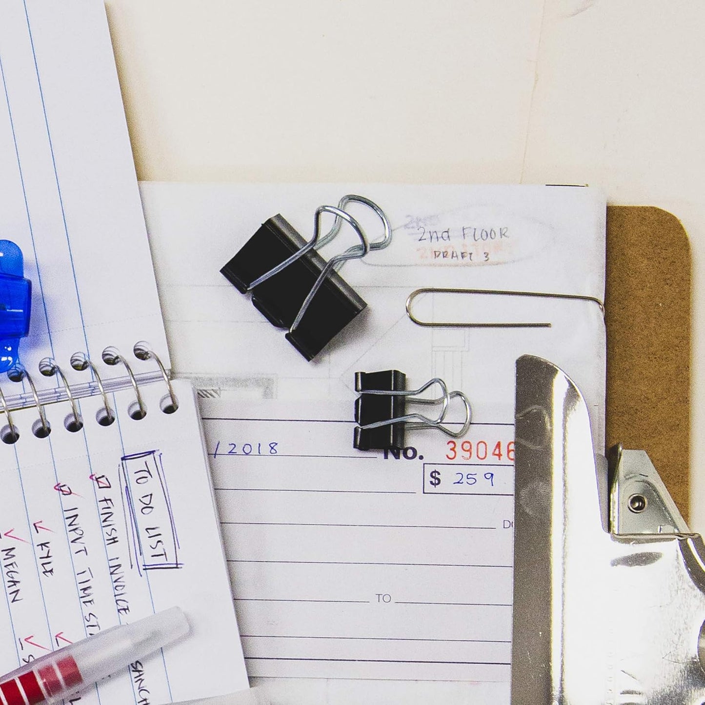 BAZIC Binder Clips Small Black 3/4" (19mm), Paper Clamps Paper Clip, Paperclips for Office Home Kitchen Storage (12/Pack), 240-Packs