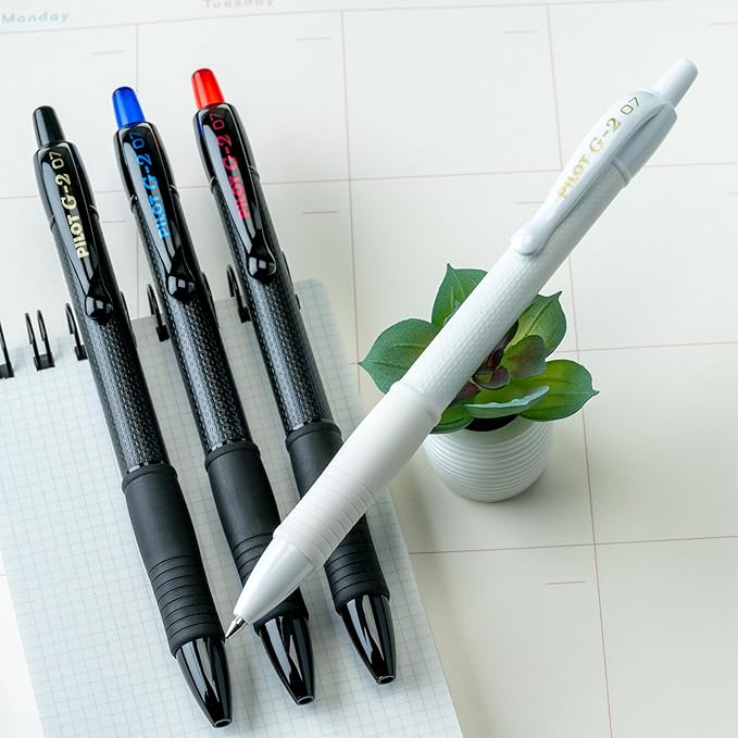 PILOT, G2 Edge Black, Blue and Red, Premium Gel Roller Pens, Sensory Writing Experience, 8ct box, Fine Point 0.7 mm