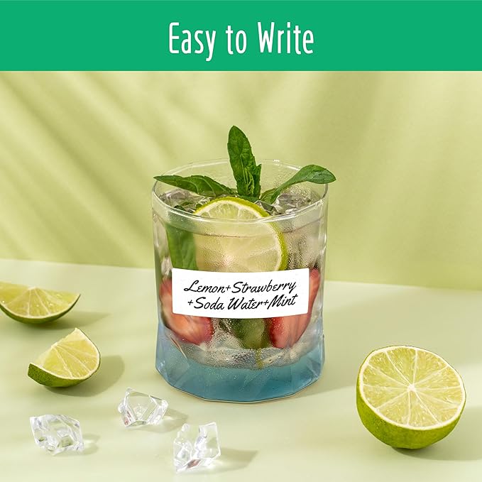 300 Removable Blank Food Labels, Water/Oil/Tear Resistant with Perforation Line for Freezer Food Containers Jars Pantry Organization (Each Measures 1” x 3”)