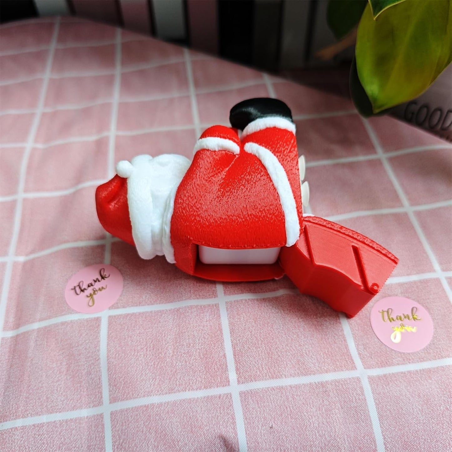 Christmas_Santa_Claus Postage Stamp Holder Stamp Roll Dispenser for Office Desk Accessories, No Stamps, 1.18" Core, C05