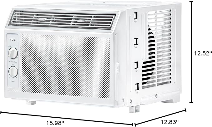 TCL H5W33M 5,000, 115V, AC for Small Rooms 5000 BTU Window Air Conditioner,150 Sq. Ft, Easy-to-Use, Reusable Filter, Compact Design, White