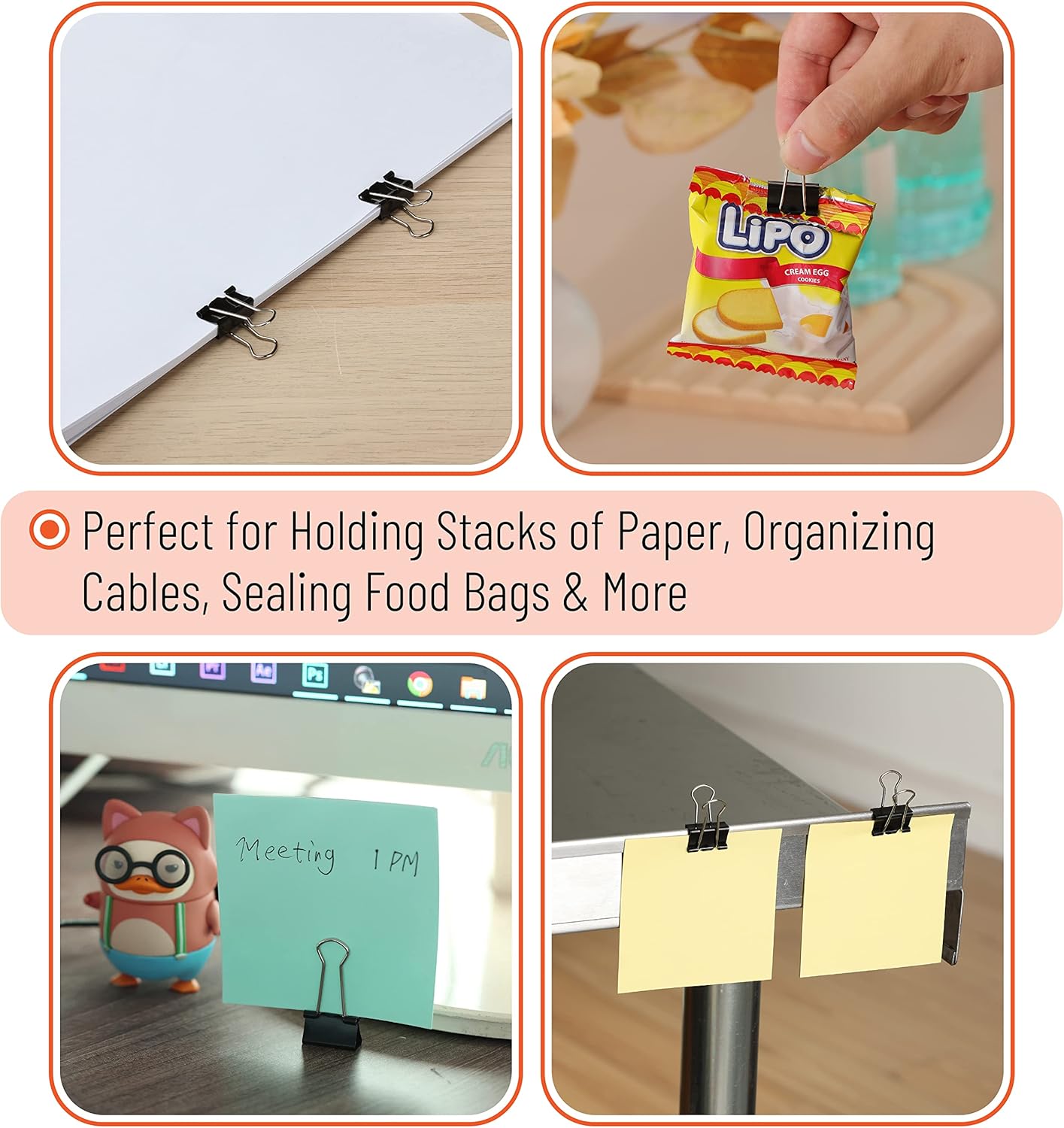 Mr Pen- Binder Clips, 50-Pack, 0.75 in, Black, Mini & Micro, Office Paper Clips