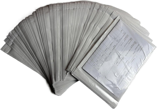 100 Pack Packing List Envelopes, 6.7 x 10 inches, Clear Self-Adhesive Shipping Labels Sleeves/Pouches