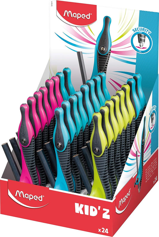 Maped Kid'Z Compass with Universal Holder, Pack of 24, Assorted Colors (191611)