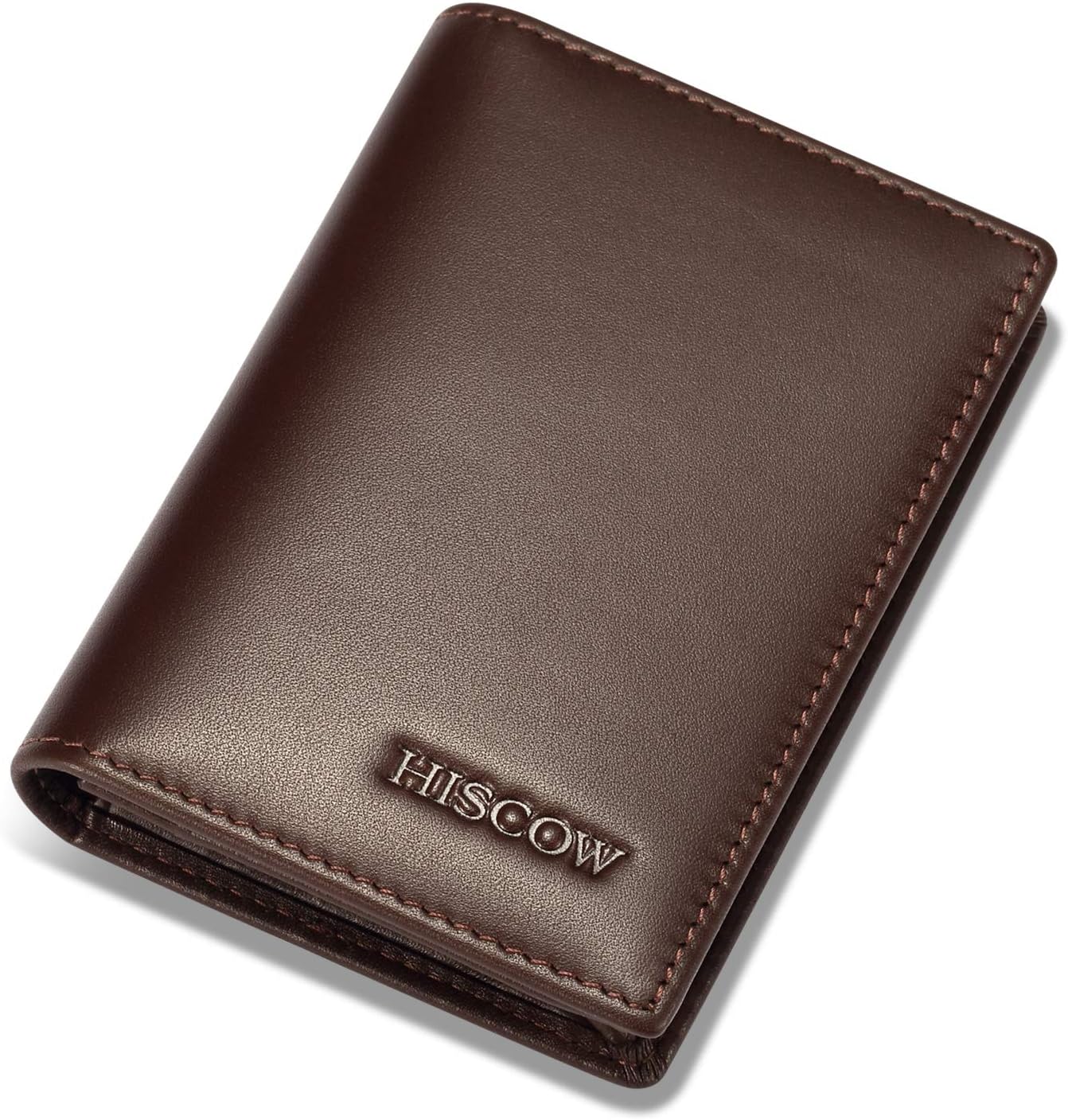 Leather Business Card Case Holder for Men & Women, Italian Calfskin