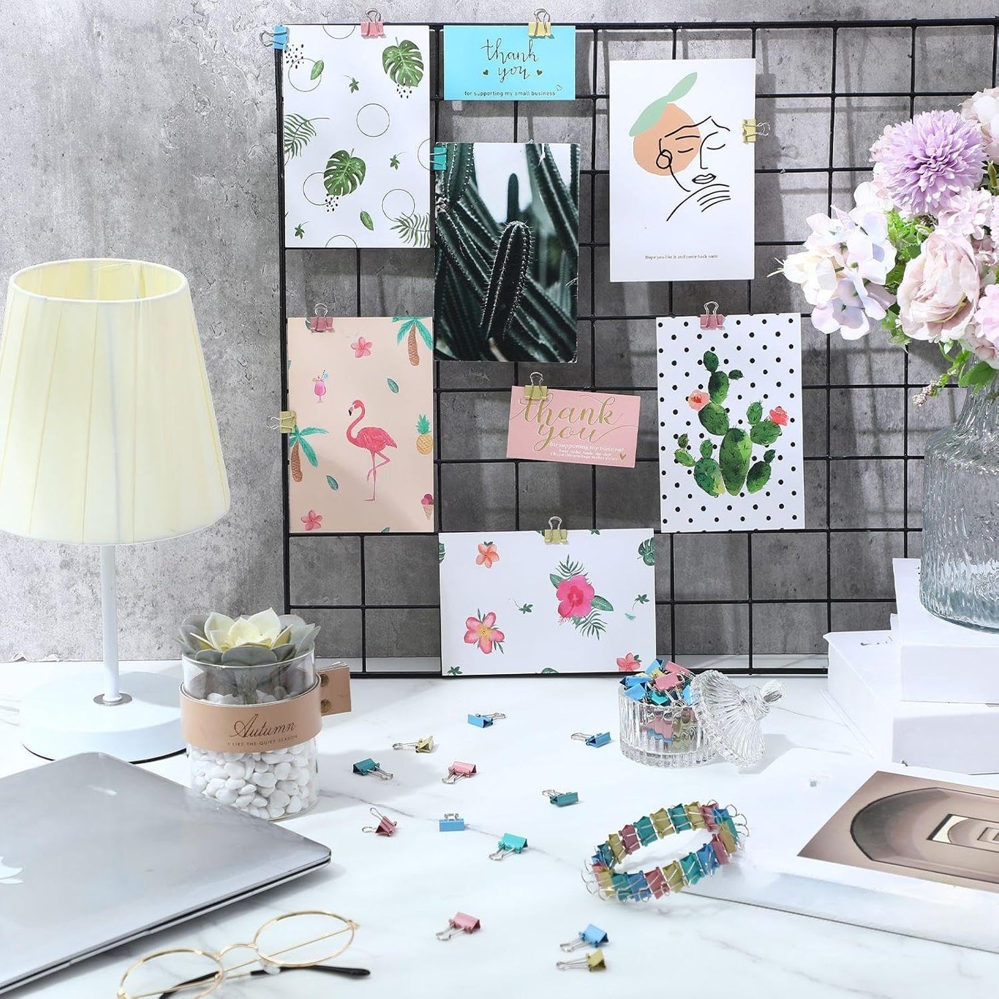 Jetec 500 Pieces 0. 6 Inch Colorful Binder Clips Bulk Small Paper Clamps Metal Paper Clips for Teachers Students Classroom Business Office and School Office Supplies