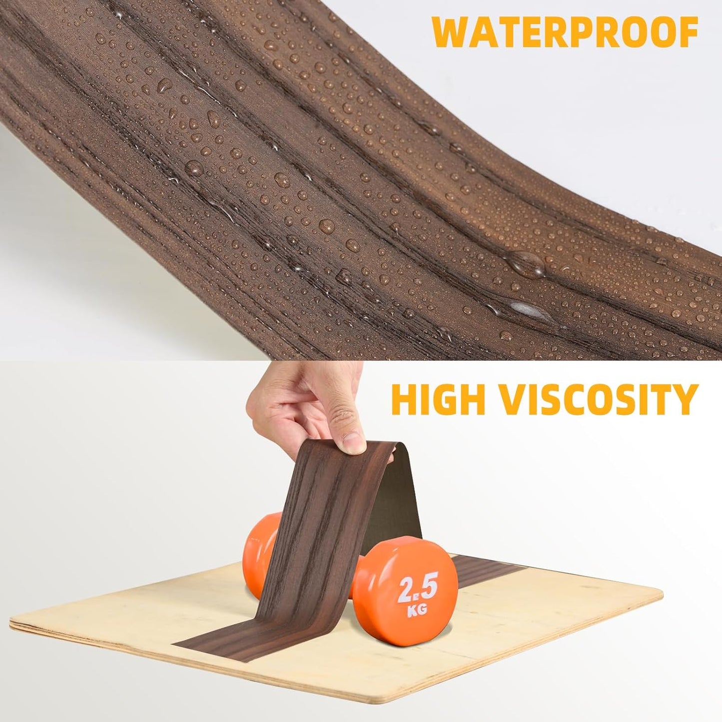 GSCIT Club Wood Grain Repair Tape, 2.3 inch X 25ft Self Adhesive Silver Walnut Grain Repair Patch for Tables, Chairs, Baseboards, Doors, Windows, Floors, Handicraft DIY.