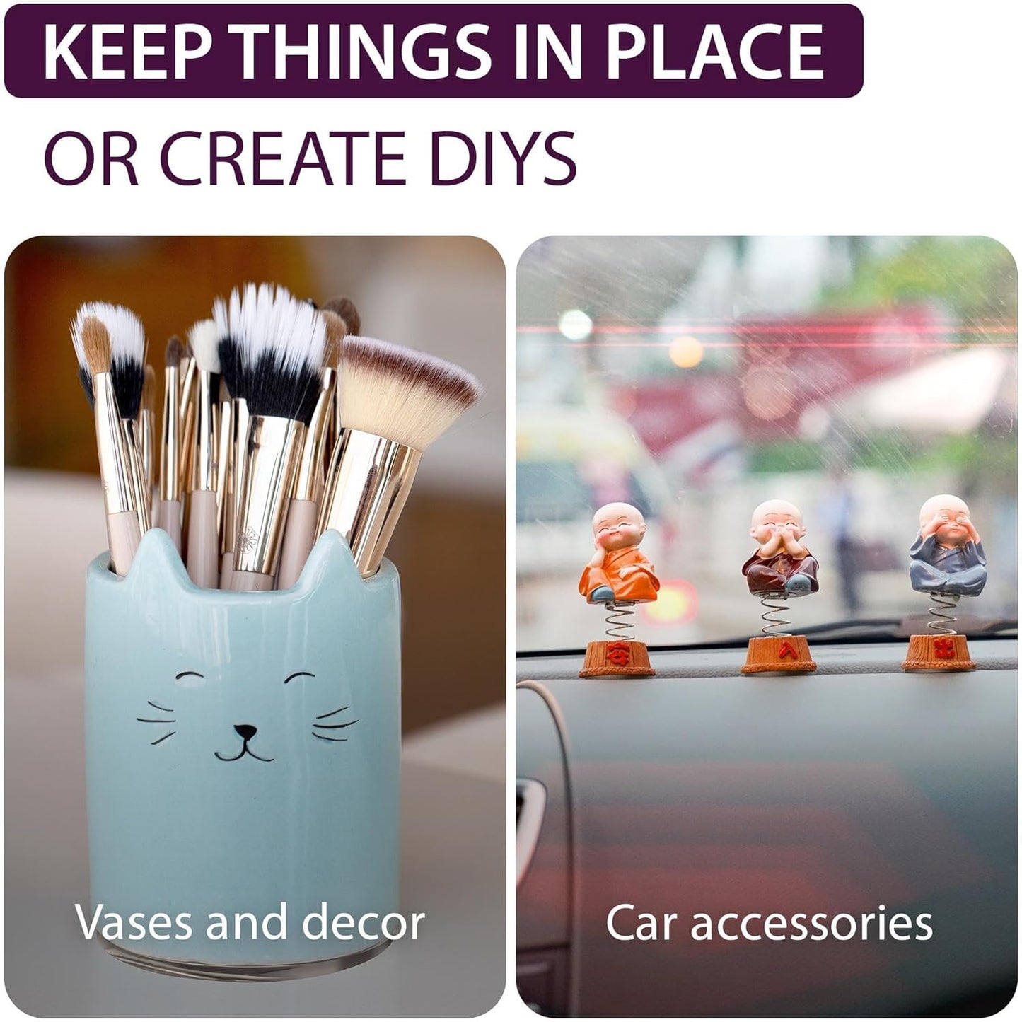 Sticky Dots Double Sided 150PCs - Mounting Putty Removable - Self Adhesive Balloon Dots - Sticky Tack Double Sided Tape Dots for Arts & Crafts Hanging