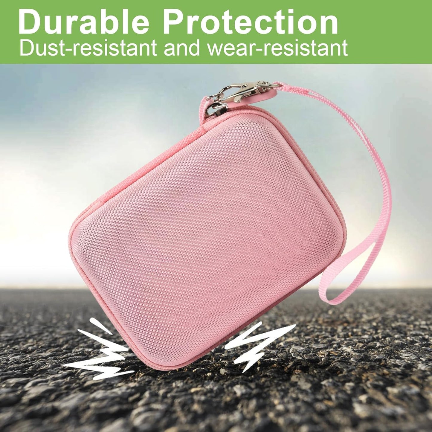 Digital Camera Case Compatible with VAHOIALD FHD 1080P/ for CAMKORY Digital Point and Shoot/for KODAK PIXPRO FZ45-BK 16MP Vlogging/for IWEUKJLO/for Nsoela, Holder for SD Card More- Pink (Box Only)