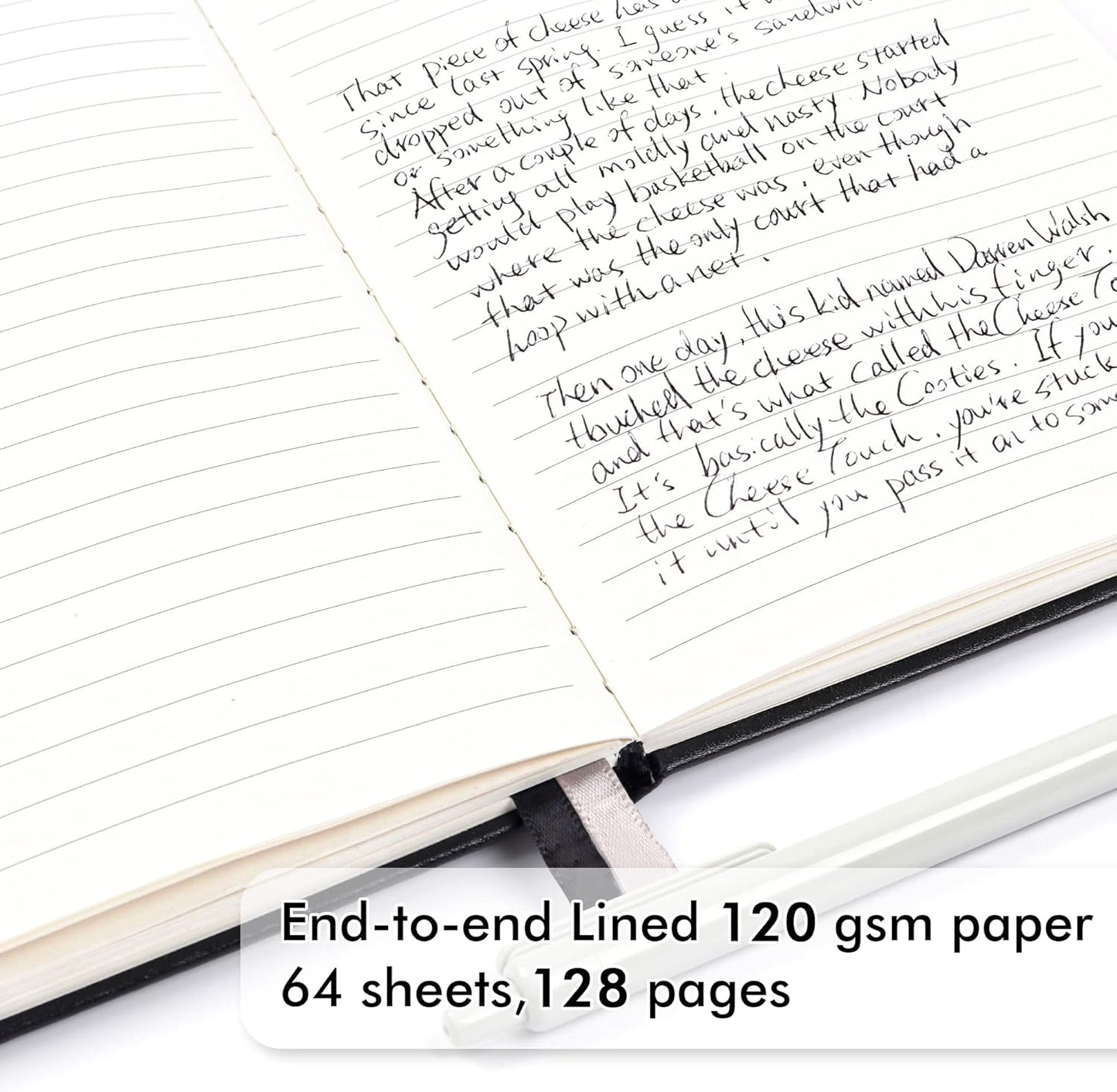 feela 12 Pack Notebooks Journals Bulk with 12 Black Pens, A5 Hardcover Notebook Classic Ruled Journal Set with Pen Holder for School Business Work Travel Writing, 120 GSM, 5.1”x8.3”, Black