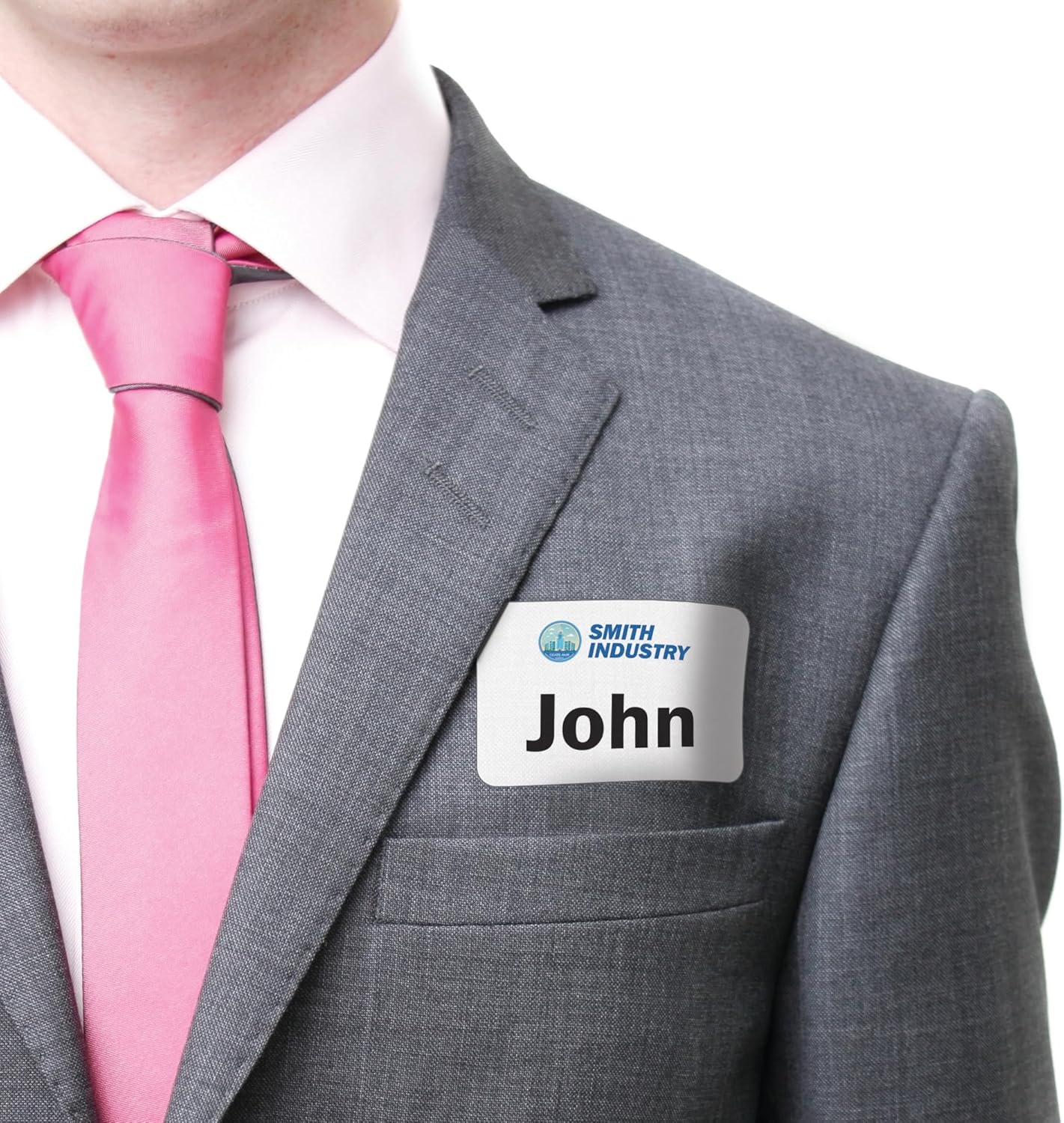 Premium Label Supply Blank Printable Name Tag Stickers - 2-1/3" x 3-3/8" - Laser/Inkjet Compatible – (8 per Sheet), 25 Sheets – 200 Total Adhesive Name Tags