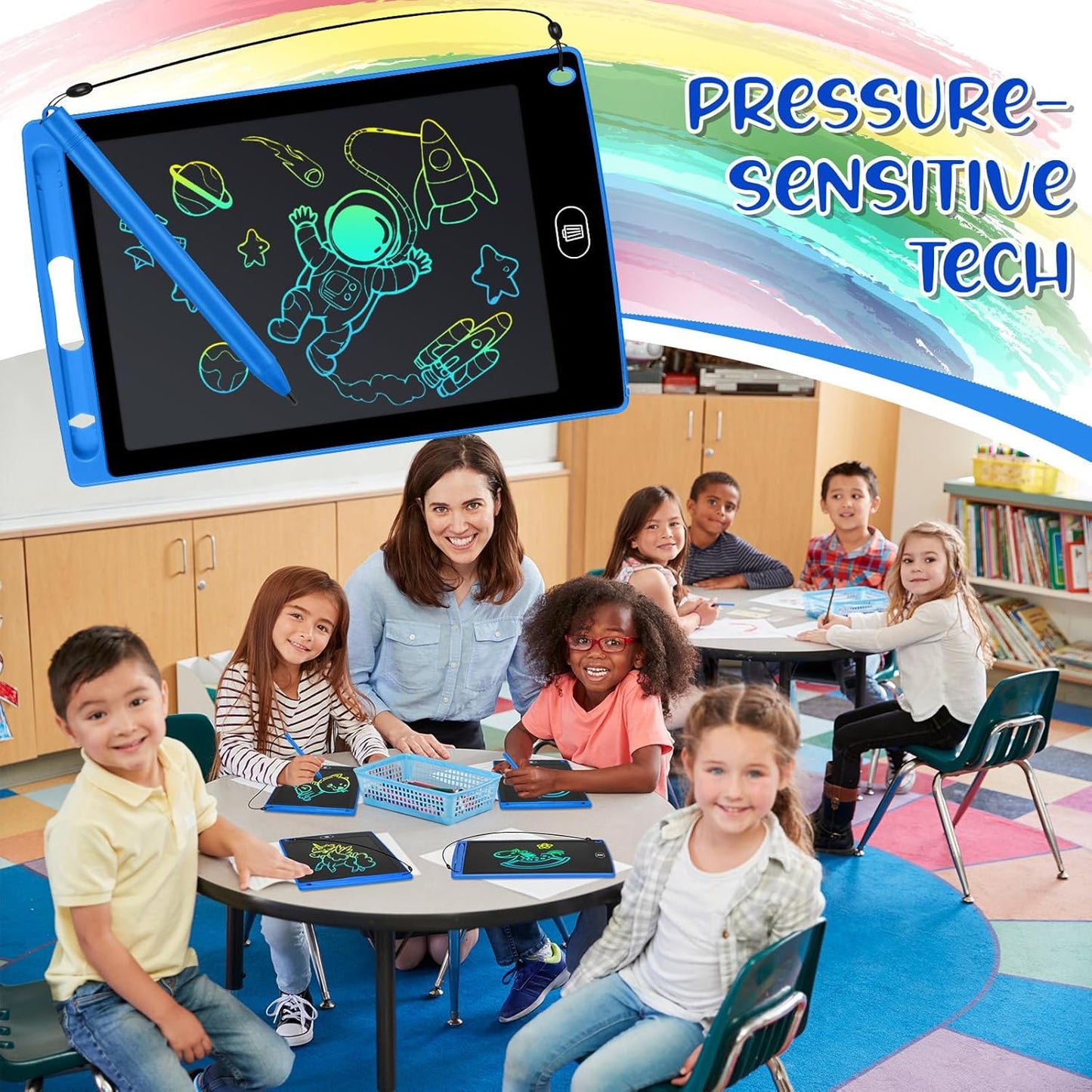 Zhehao 20 Pack LCD Writing Board for Kids, 8.5 Inches Doodle Reusable Screen Drawing Pad Erasable Painting Pads Educational Toy for 3-8 Years(Blue)