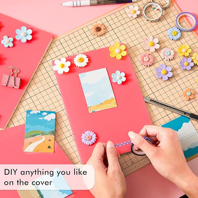 feela 8 Pack Soft Cover Journal Bulk, Notebooks College Ruled for Work, Lined Travel Journal for Women Men, Note Taking Notebook School Supplies Business Writing, 8.2” x 5.5”, A5, Red