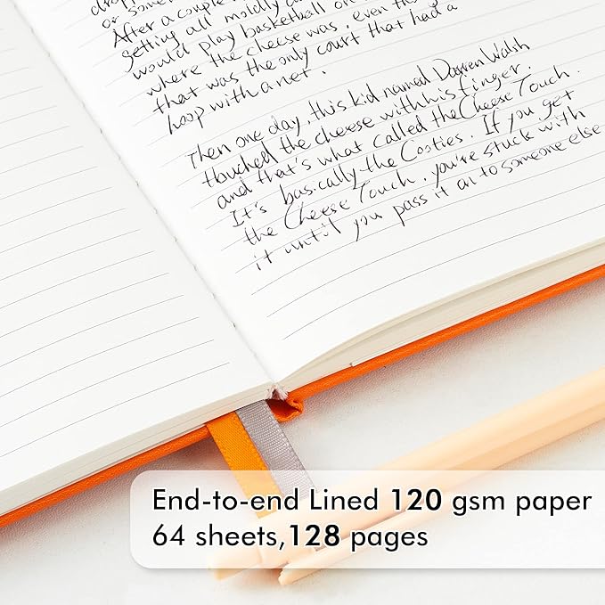 feela Journal Notebook Bulk for School, Hardcover Business Classic Ruled Lined Journals with Pen Holder for Work Office Journaling, with 5 Black Pens, 120 GSM, 5.1”x8.3”, 5 Pack, A5, Solid Colors