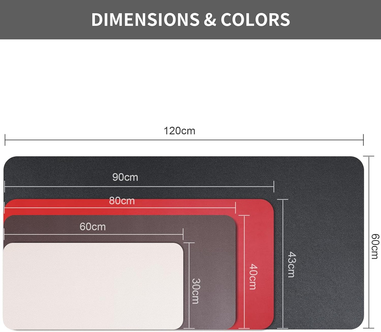 KINGFOM Desk Pad Office Desktop Protecter, PU Leather Desk Mat Blotters Organizer with Comfortable Writing Surface (47.2" x 23.6", Light Green+Pink)