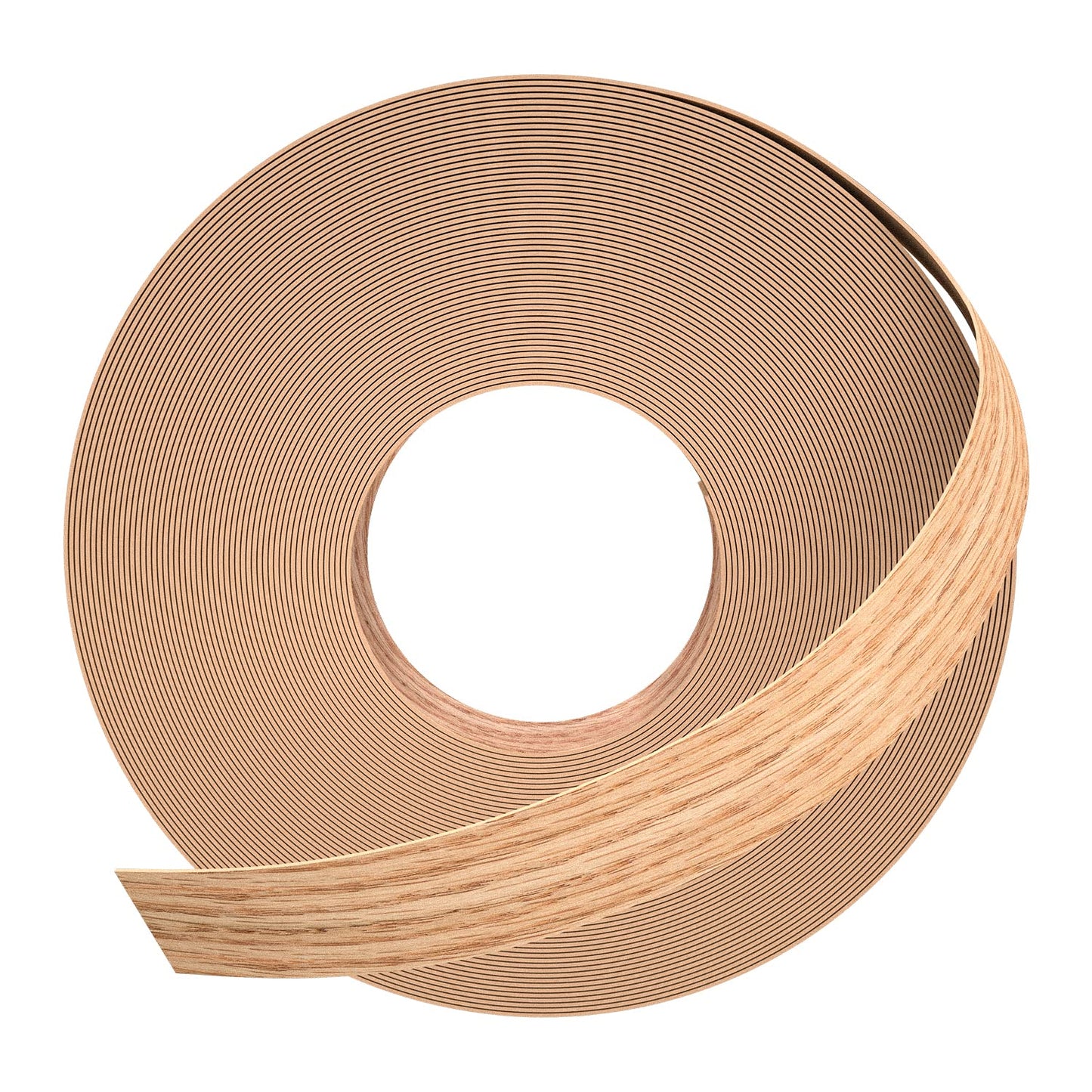 GSCIT Club Red Oak Edge Banding, 5/8 inch x 25ft roll of Veneer Edge Banding Preglued Flexible, Wood Tape Banding for Cabinet Repair