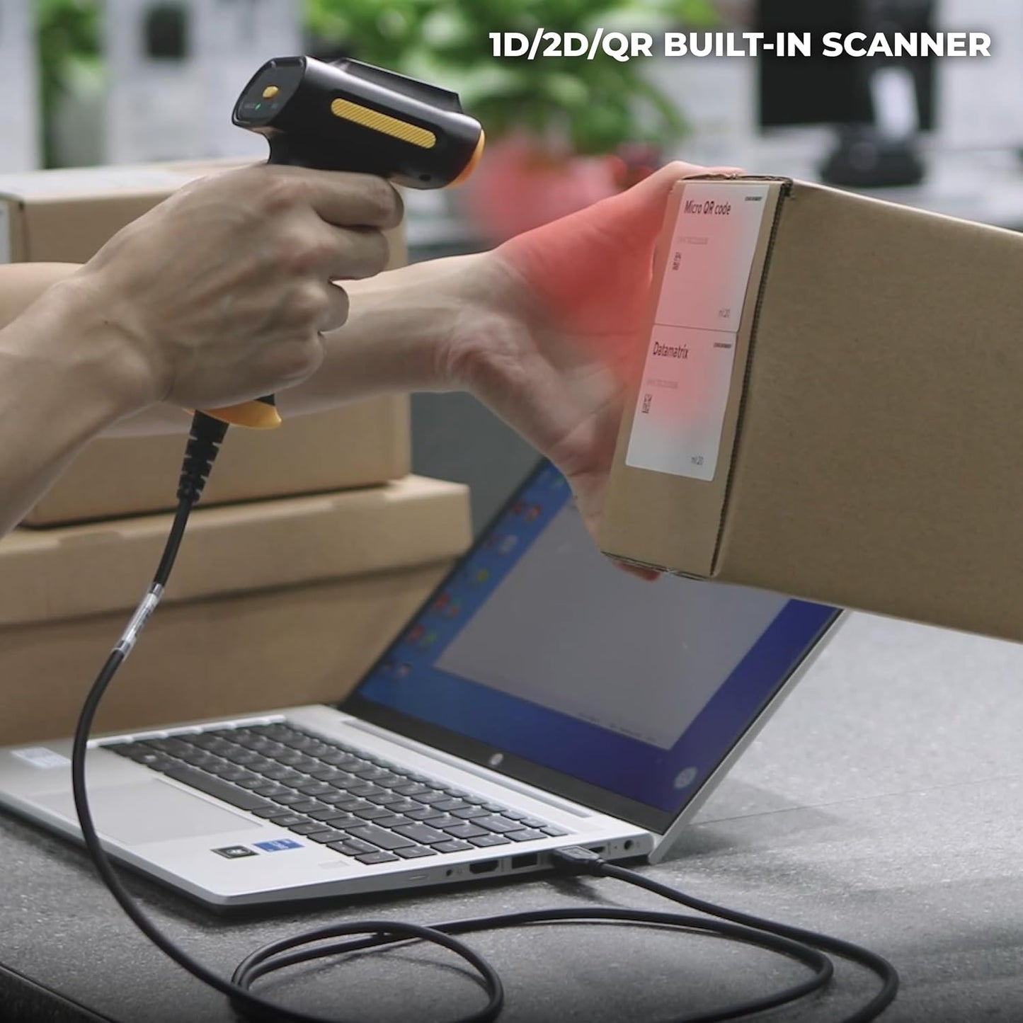 Chainway SR160 All-Purpose RFID Tag Scanner and 2D/1D/QR Barcode Reader, UHF Reader/Writer, Three Modes: UHF RFID, Barcode, Hybrid (Build Your Own: USB or Wireless Bluetooth)