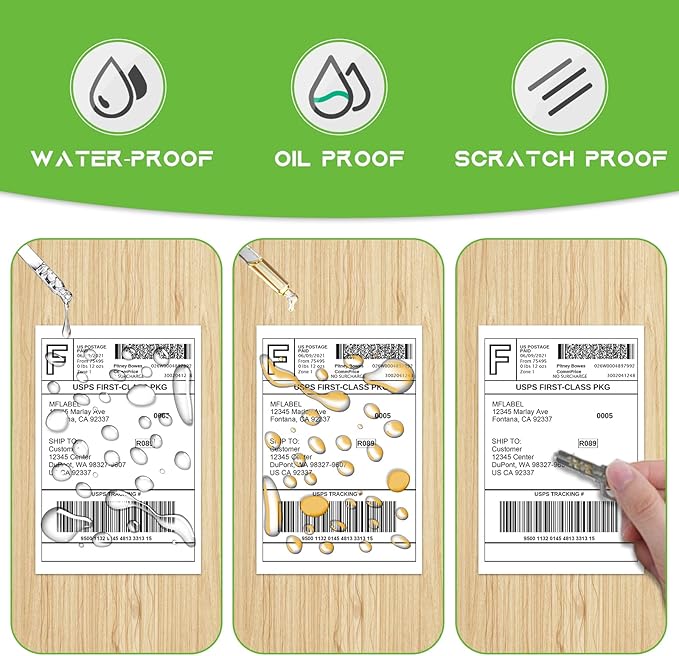 MFLABEL® 4 Rolls of 450 Direct Thermal Shipping Labels 4x6 for Zebra 2844 Zp-450 Zp-500 Zp-505