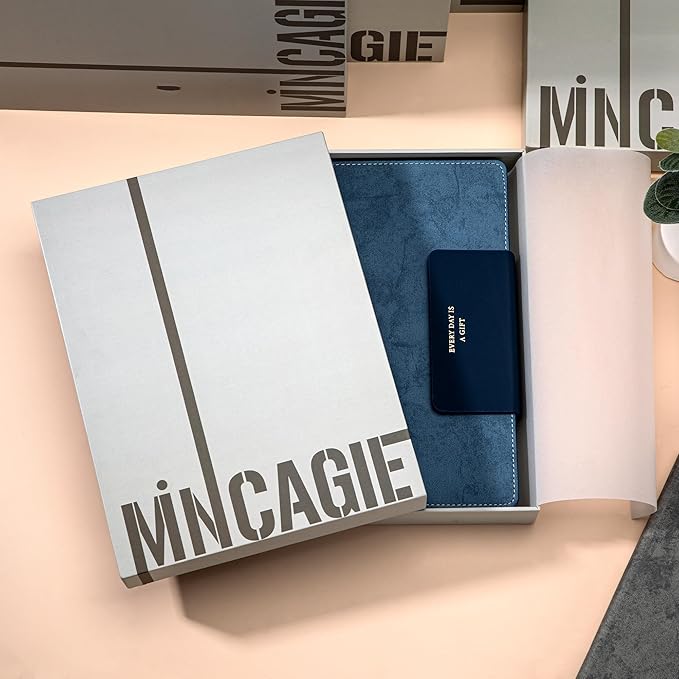 Leather Journal for Men 320 Pages B5 Large Journaling Notebooks with 100 GSM Thick Paper Journals for Writing Notebook for Men & Women with Buckle Closure Work Diary, 7.28" x 10.23", Blue