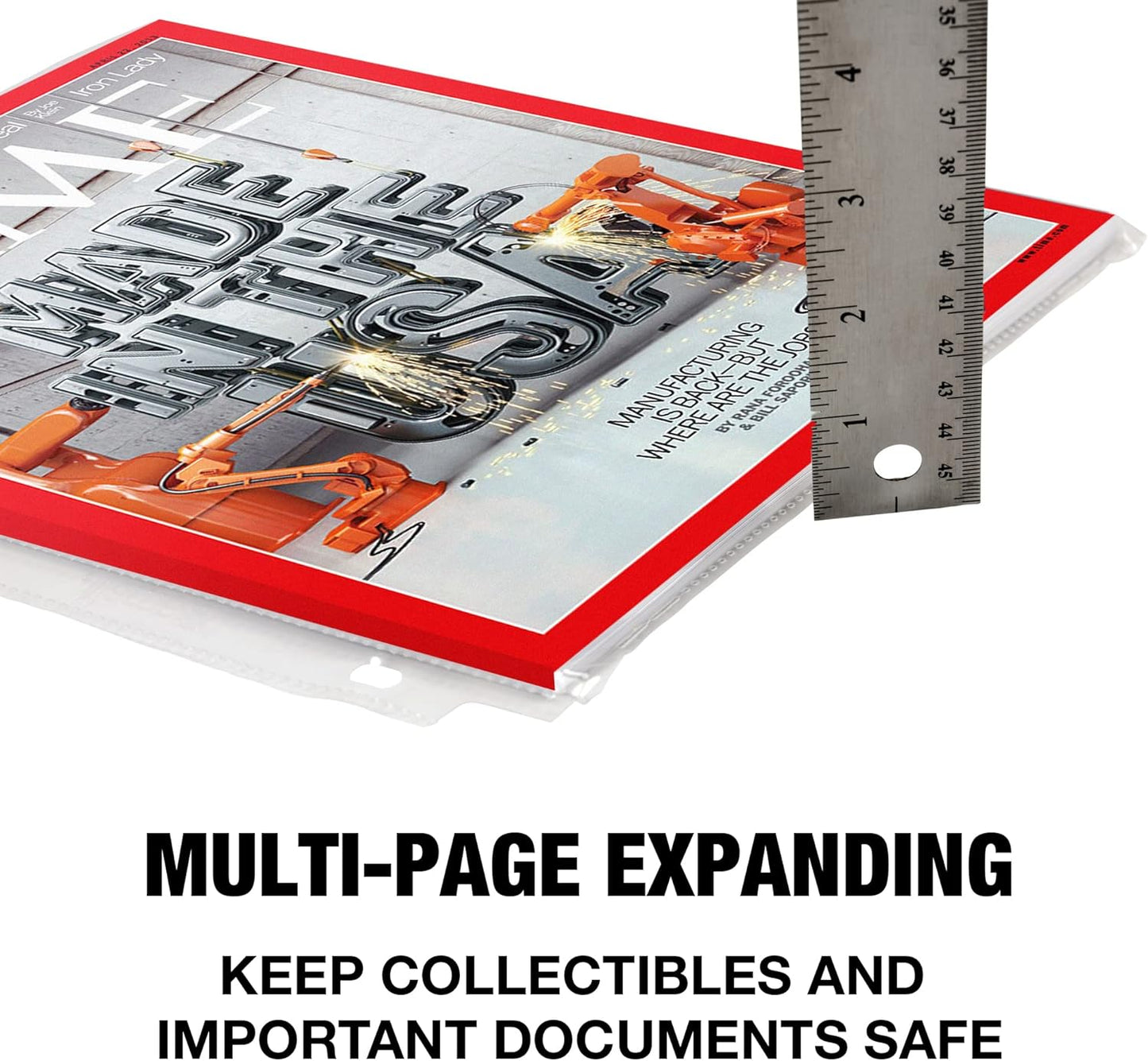 Samsill High Capacity Sheet Protectors, 50 Pack, 8.5x11 Inch Page Protectors for 3 Ring Binder, Heavy Duty, Multi-Page Protector, Holds 50 Sheets, Top Loading, Acid Free