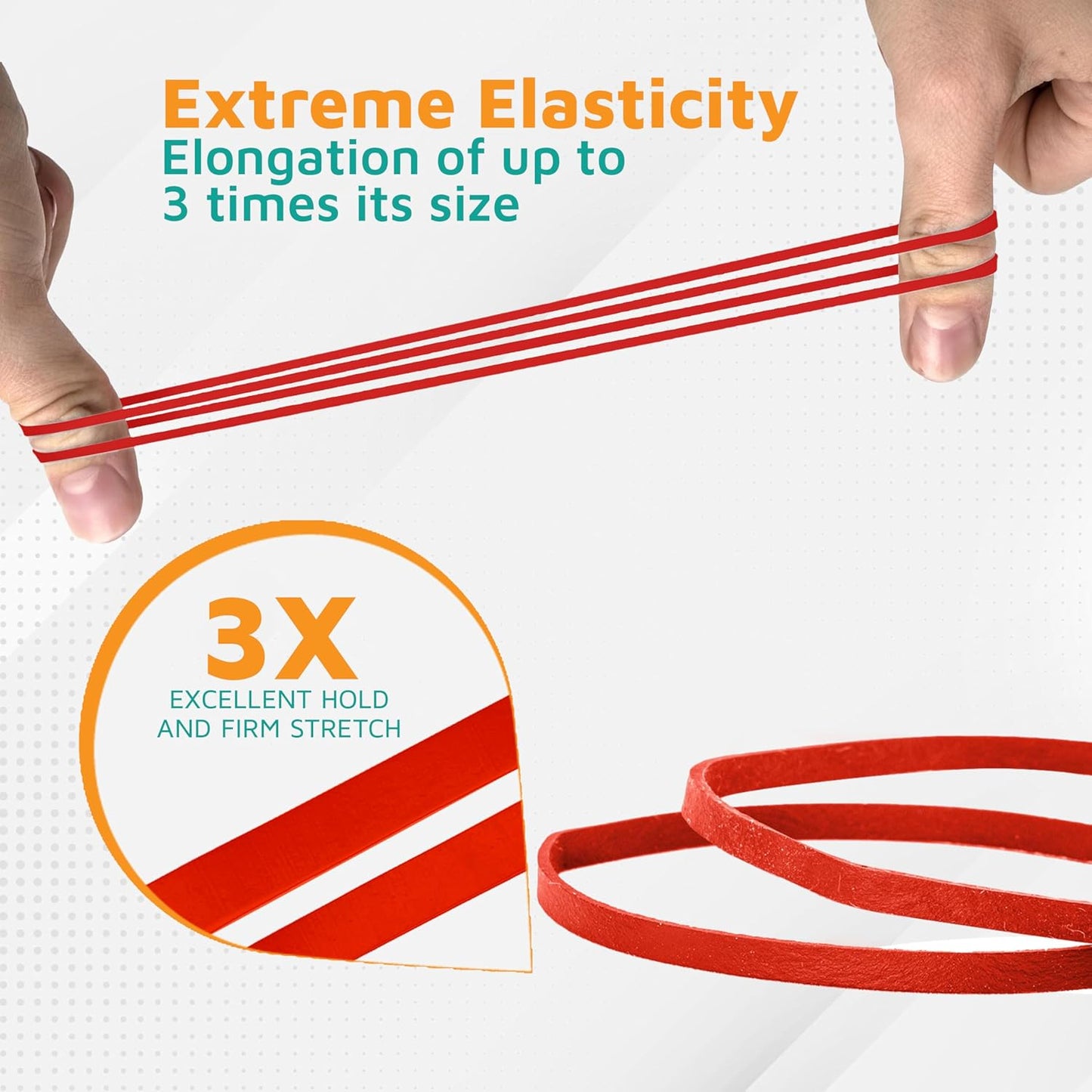 PlasticMill Red Rubber Bands Size 33 (3 1/2" x 1/8") - #33 Colored Rubber Bands Office Supplies - Strong, Elastic Bands for Crafts, Balloon Garland, Cash, File Folders (100-Pack)