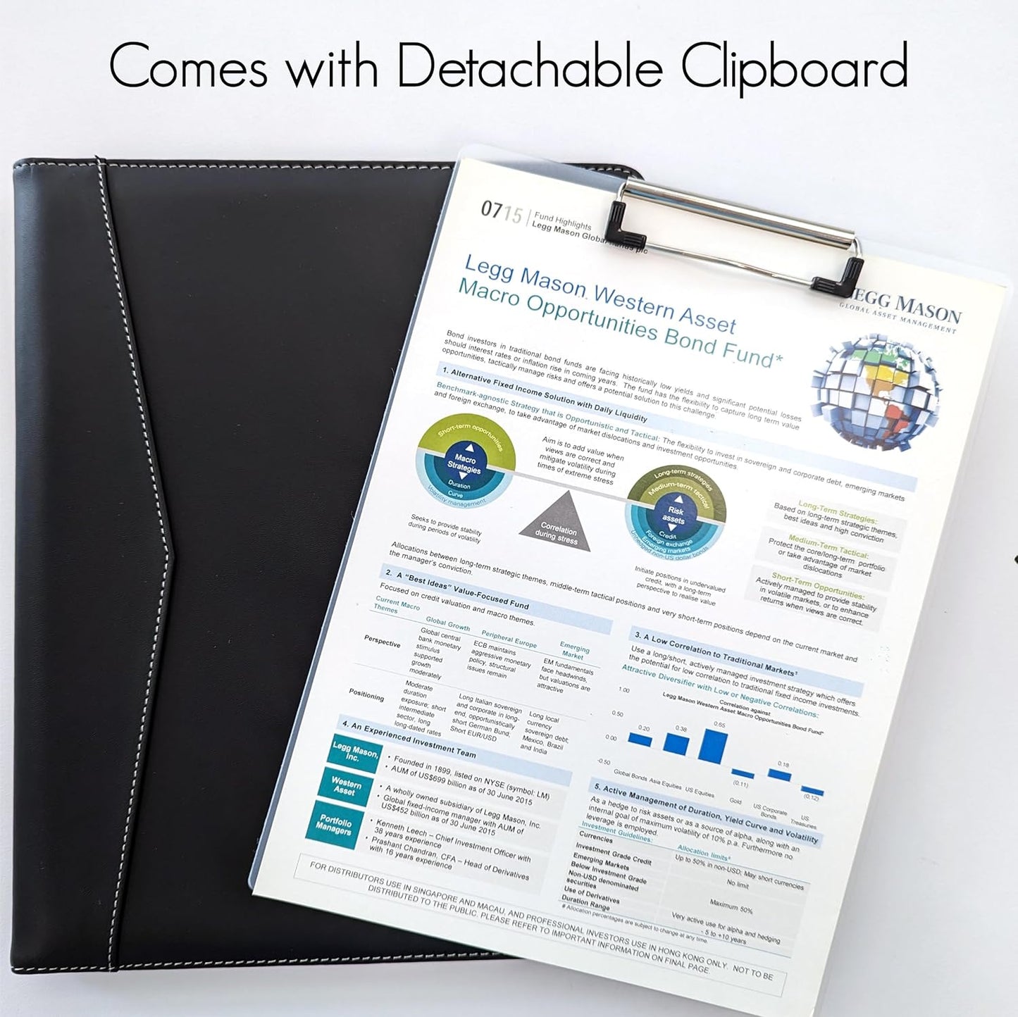 STYLIO Padfolio Folder with Removable Clipboard | Portfolio Organizer | Binder with Storage for Notebook, Notepad | Nursing Clipboard Folio, CNA Accessories for Work | Vegan Leather