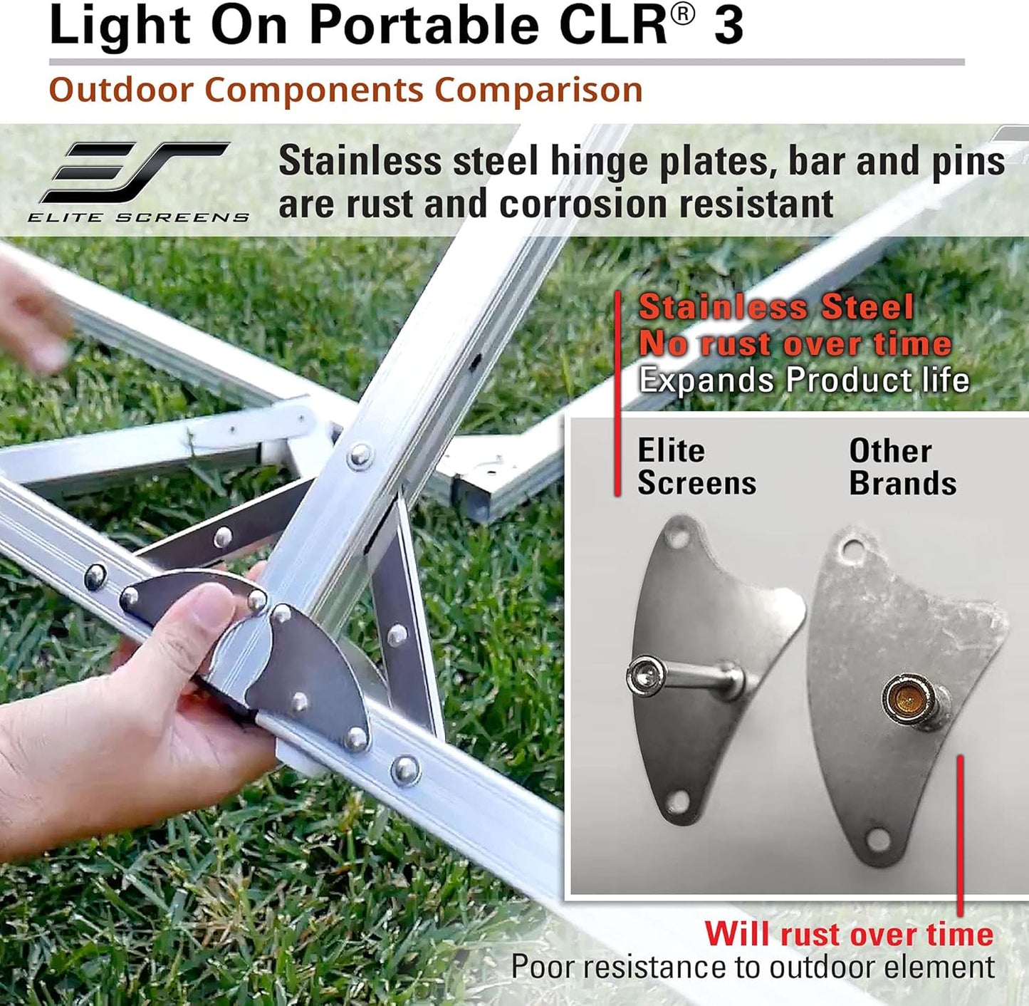 Elite Screens 60-Inch UST Portable Projector Screen with Stand, Foldable and Height Adjustable, 16:9 4K ALR Screen for Ultra Short Throw Projectors, Indoor Home Theater Movie Screen- LPS60H-CLR3