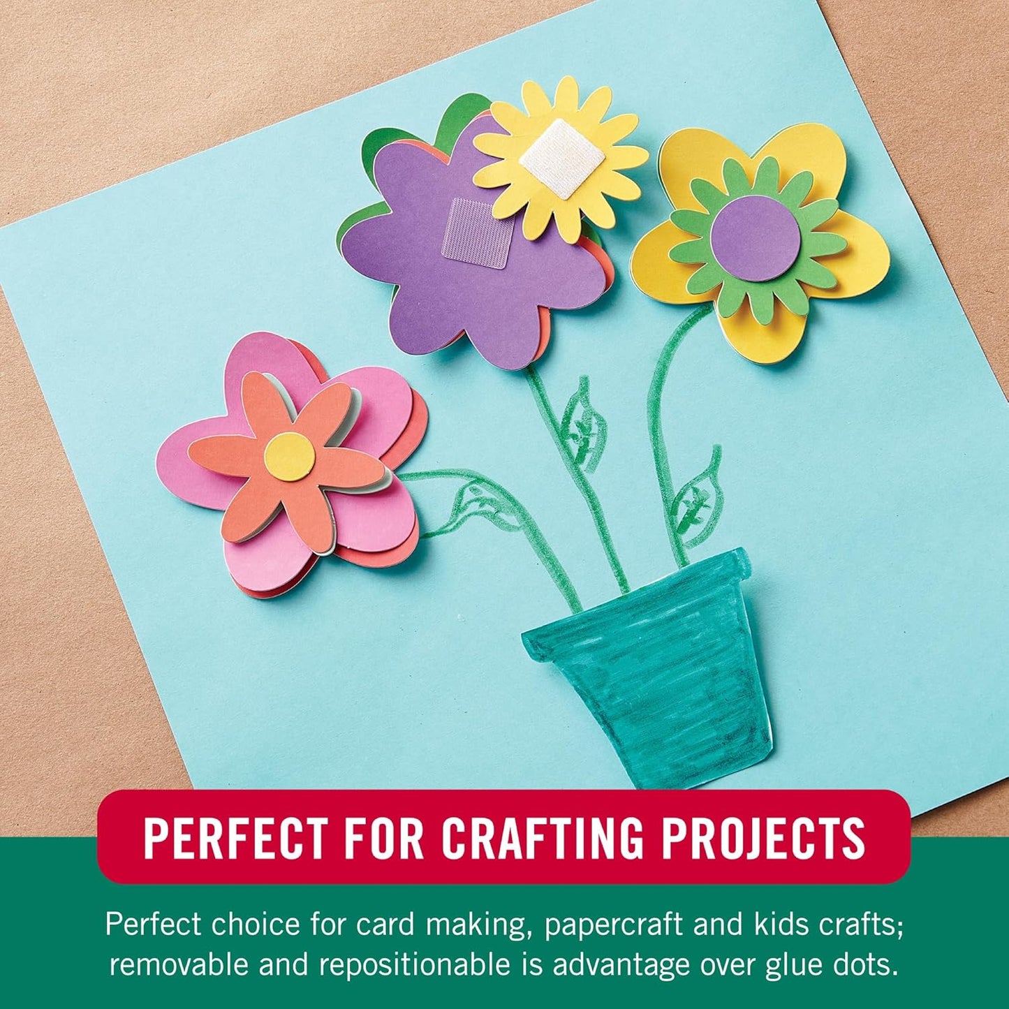 VELCRO Brand Thin Clear Dots with Adhesive, Square | 150pk, Mounting Squares | Double Sided Tape for Office, Classroom, Teacher Must Haves | Low Profile, 7/8"