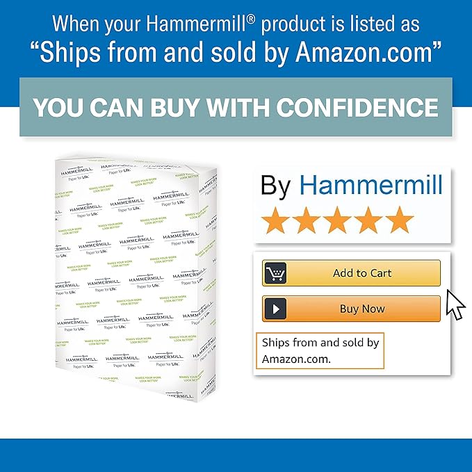 Hammermill Printer Paper, Premium Color 32 lb Copy Paper, 12 x 18 - 3 Ream (1,500 Sheets) - 100 Bright, Made in the USA, 106127C
