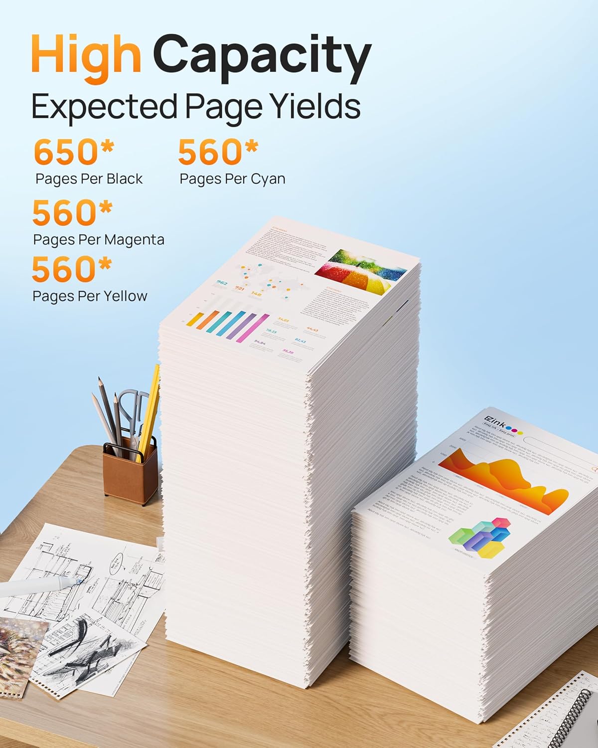 E-Z Ink Remanufactured Ink Cartridge Replacement for Epson 802XL 802 T802XL T802 to use with Workforce Pro WF-4740 WF-4730 WF-4720 WF-4734 EC-4020 EC-4030 (1 Black, 1 Cyan, 1 Magenta, 1 Yellow)