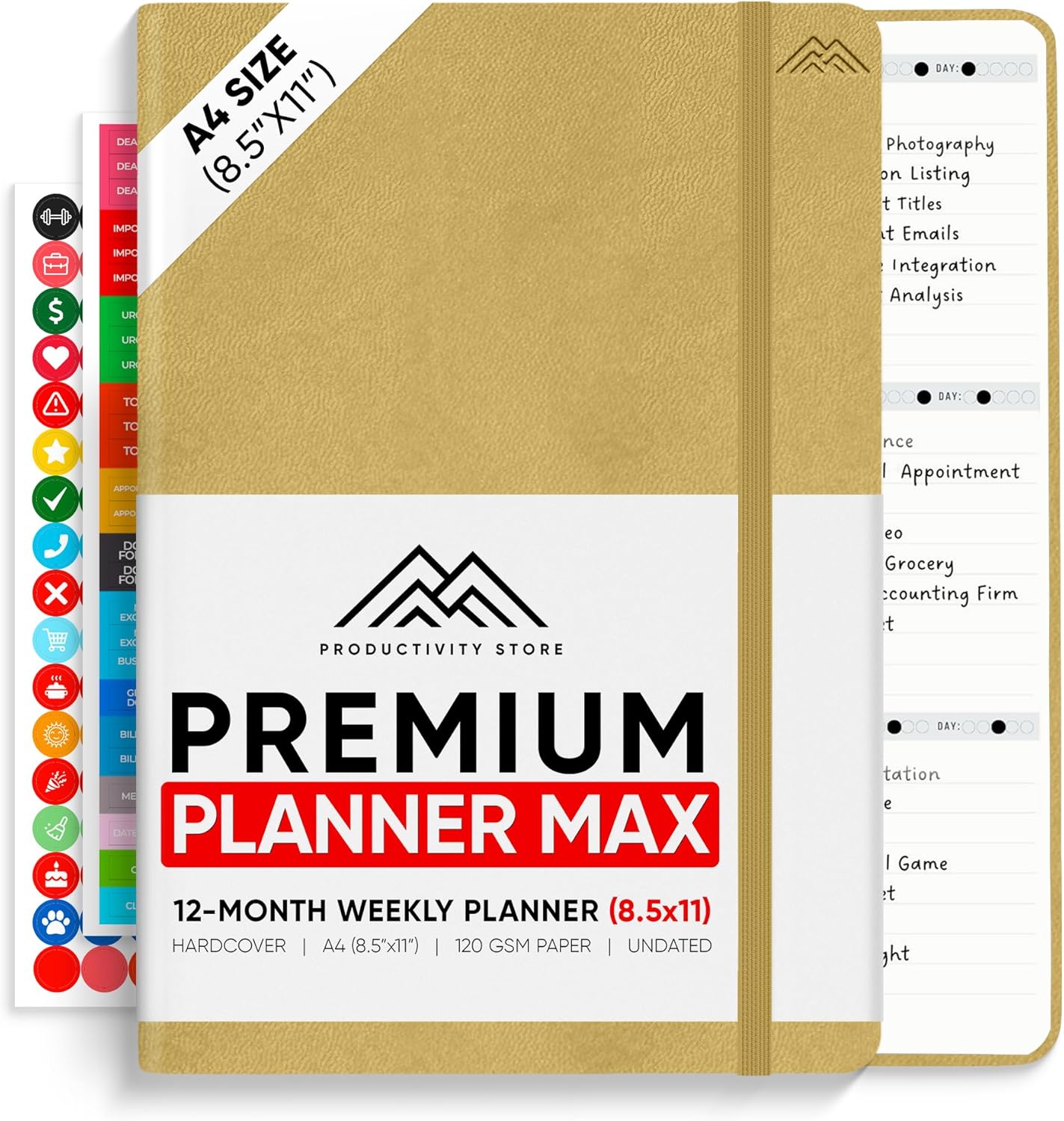 Undated, 2025 Planner, 8.5" x 11" - The #1 Productivity Planner to Achieve Your 2025 Goals - Planner 2025-2026 by PRODUCTIVITY STORE (A4, CREAM)