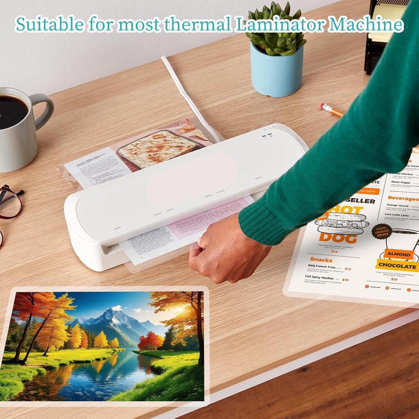 OausTect Thermal Laminating Pouches 3 mil, Clear 9 x 11.5 Inch Laminating Sheet Paper for Thermal Laminator, Holds 8.5 x 11 Inch Letter Size Sheets Lamination Sheet (200 Pack)