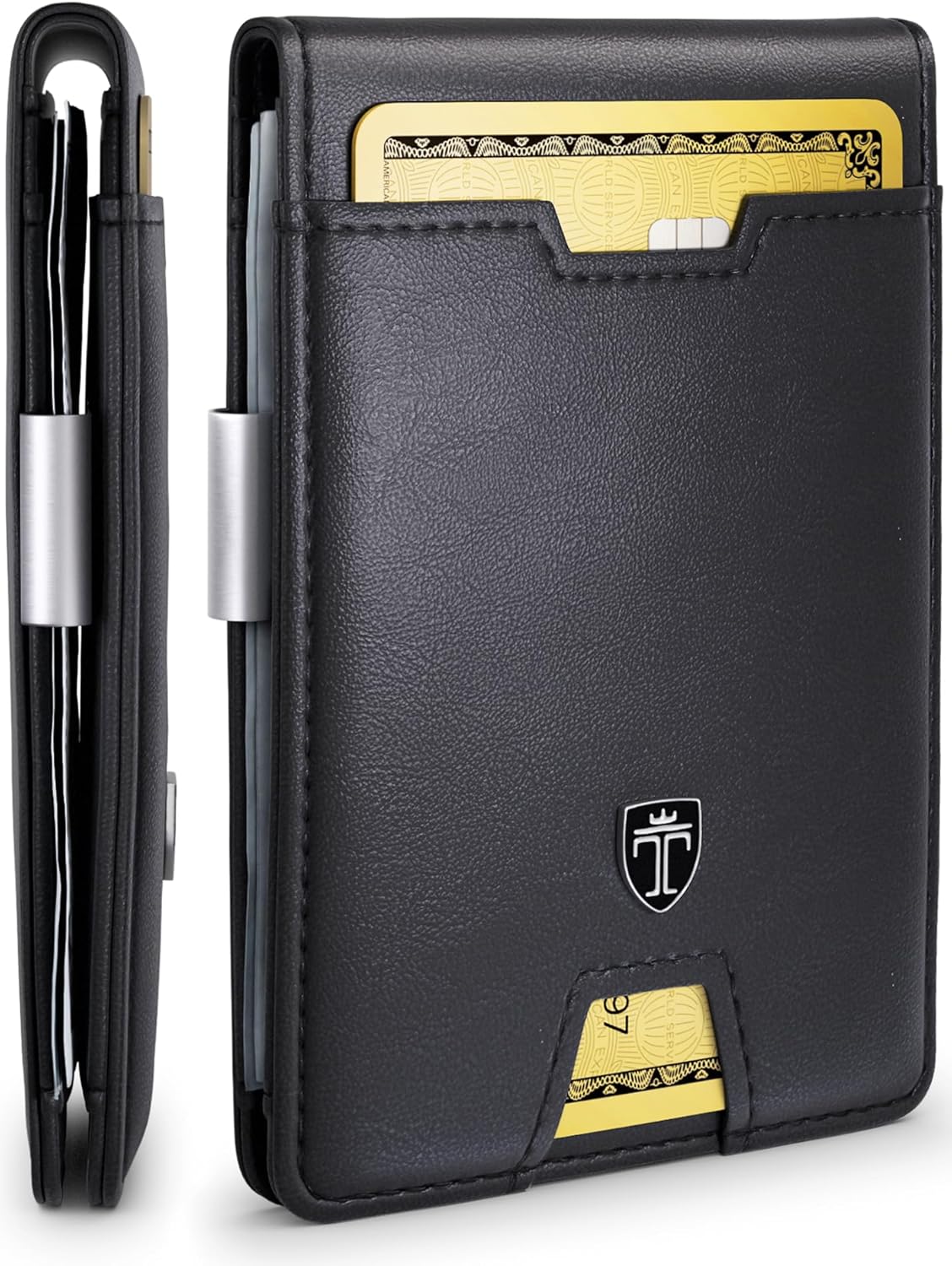 TRAVANDO Mens Wallet with Money Clip AUSTIN RFID Blocking Bifold Credit Card Holder for Men with Gift Box