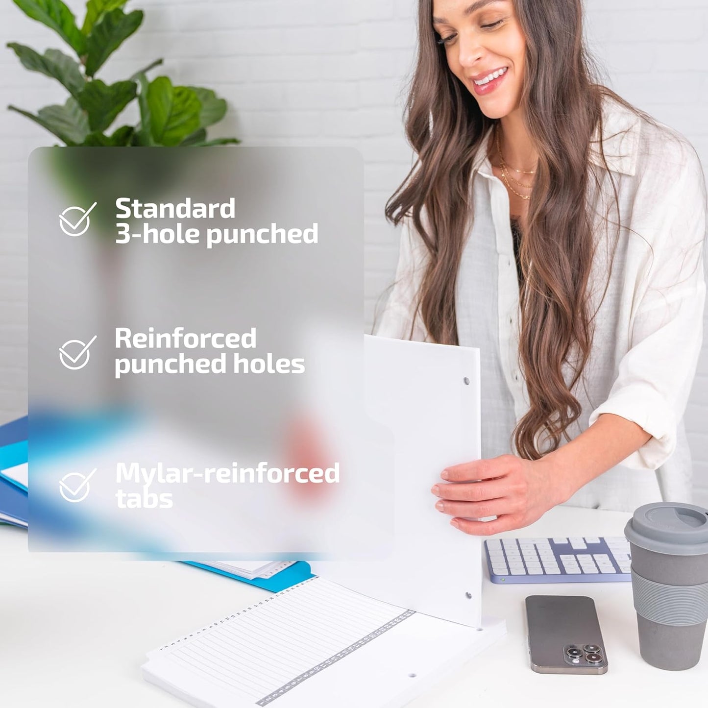 Davis Group 1-31 Index Tab Dividers for 3 Ring Binders, Customizable Table of Contents, 6 Sets