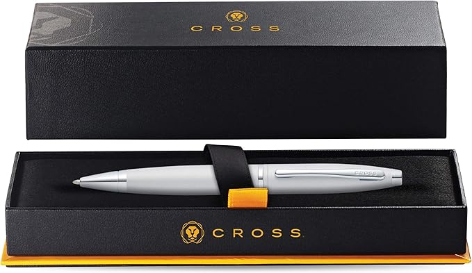 Cross Calais Refillable Ballpoint Pen Presented in a Luxury Gift Box - Medium Point, Black Ink, Satin Chrome