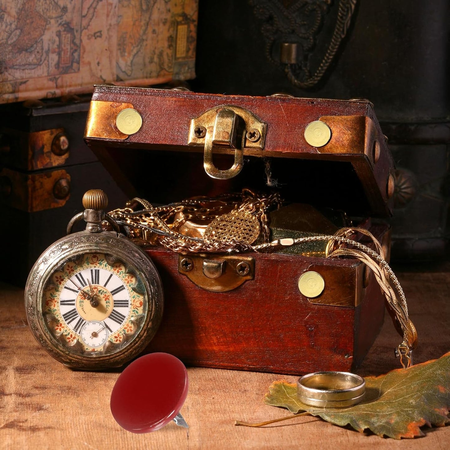 uxcell 100Pcs Upholstery Tacks, 11mmx10mm Flat Head Thumb Tack Decorative Furniture Nails Push Pins for Furniture Sofa Headboards, Red