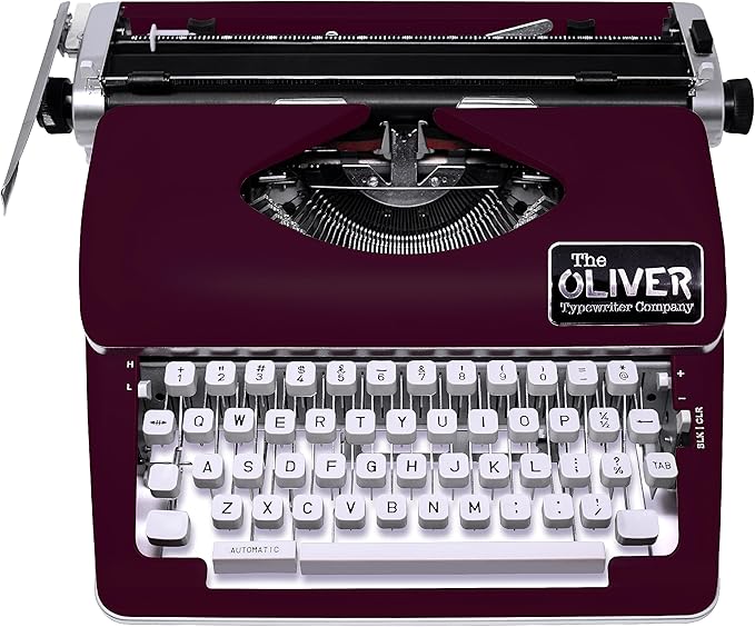 Timeless Manual Typewriter, Burgundy