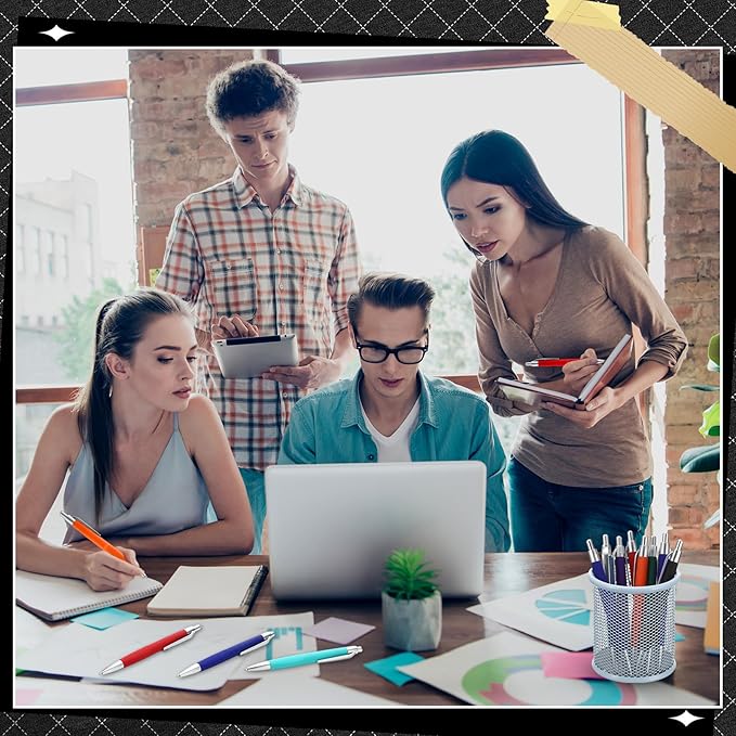 120 Pack Ballpoint Pens Bulk Retractable Gel Ink Pens Back to School Supplies 0.7mm Medium Point Black Ink Smooth Writing for School Office Journal Teacher Student Gifts(Colorful)