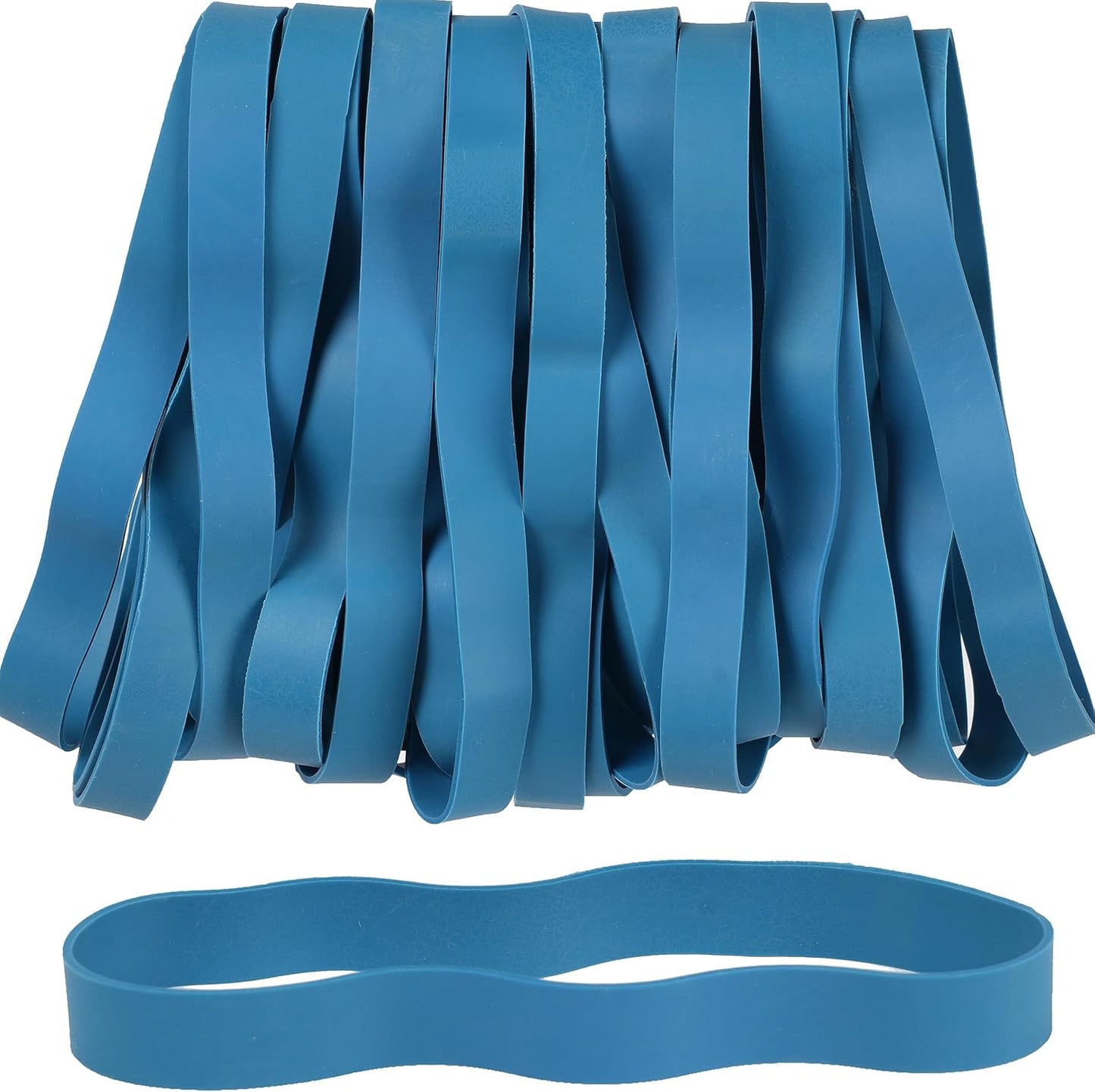Rubber Bands Size#107 Heavy Duty Big Wide rubber band 30PCS Elastic Bands for Office Supply Trash Can File Folders Litter Box Rubber Bands (Blue)
