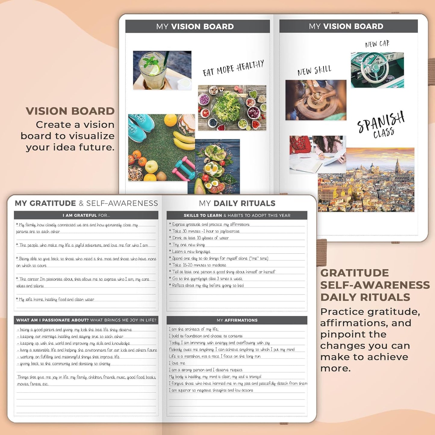 Clever Fox Planner – Undated Weekly & Monthly Planner for Productivity, Time Management & Goals – Organizer Journal – A5 (Pearl)