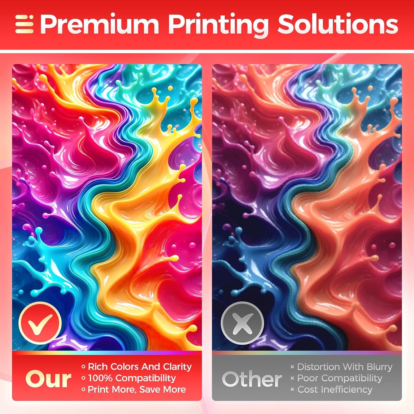 PFI-107 Ink Tank Set 5-Pack 130ml High Capacity Replacement for Canon PFI-107 PFI107 Ink Cartridges Compatible with Canon Color imagePROGRAF iPF670 iPF680 iPF685 iPF770 iPF780 iPF785 Inkjet Printer