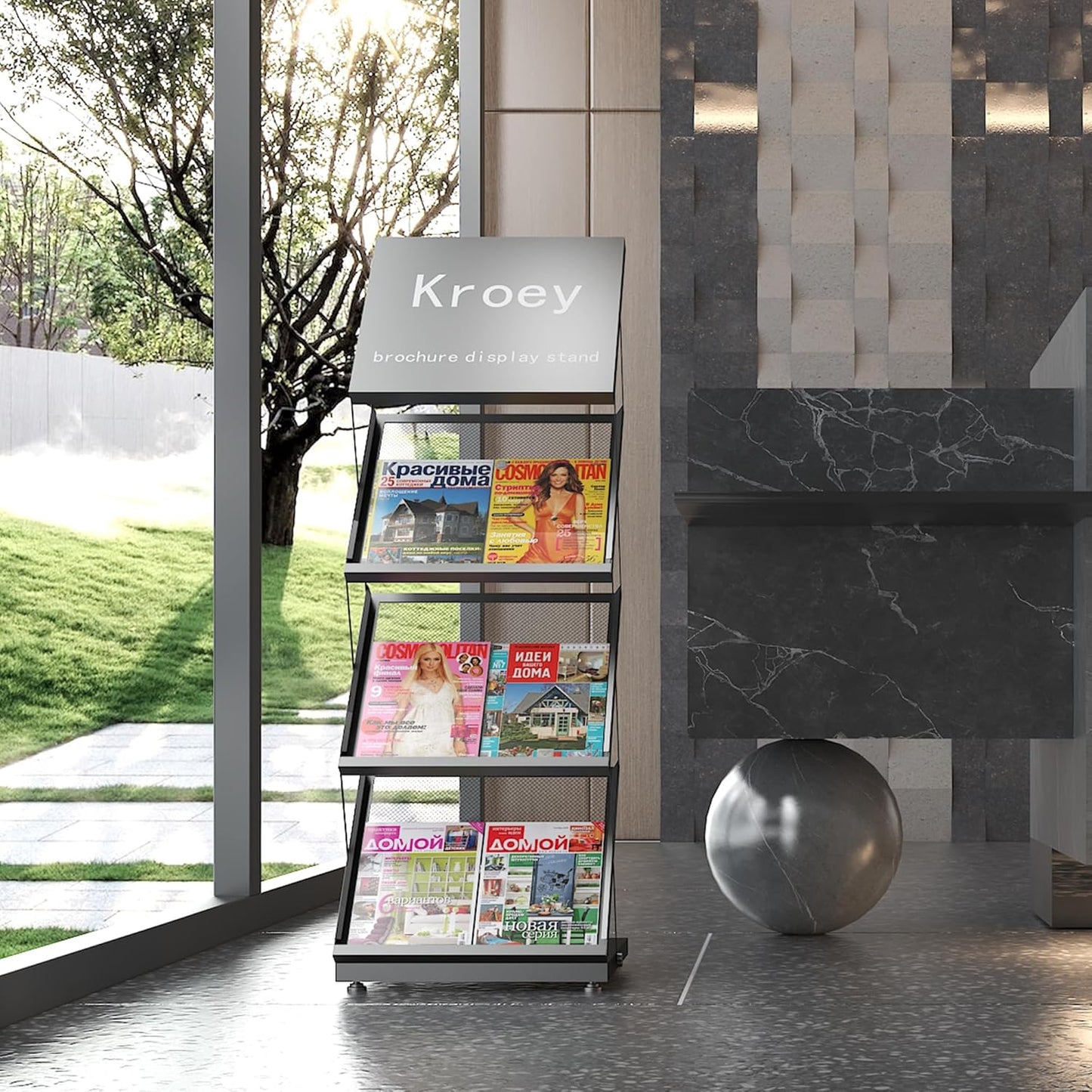 foldable brochure display stand,magazine holder for exhibition and trade show,Office magazine rack