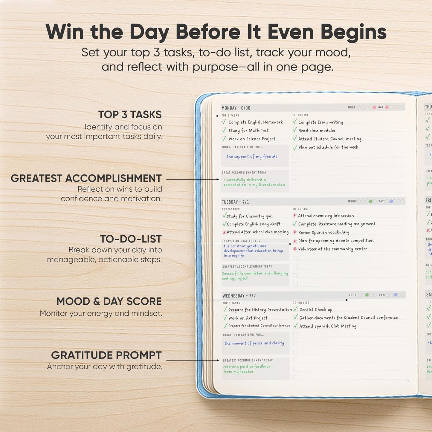 July 2025-2026 Planner 8.5 x 11 Pro Max - Dated Productivity & Academic 2025-2026 - Daily, Weekly & Monthly Planner With July Start Date - A4 - Productivity Store