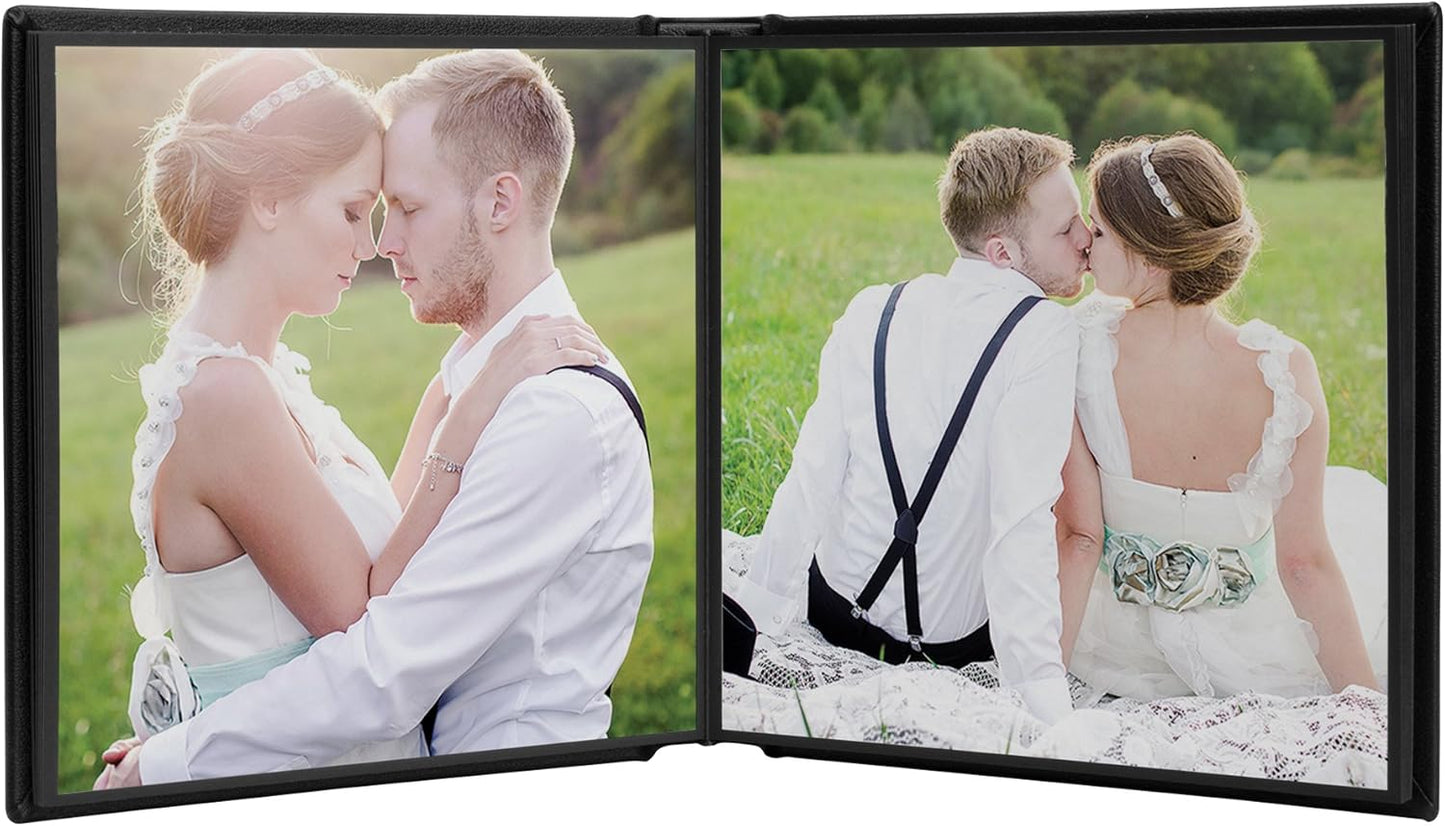 Neil Enterprises Inc. 10" x 10" Black Leather Self-Stick Photo Album - Holds 20 Photos