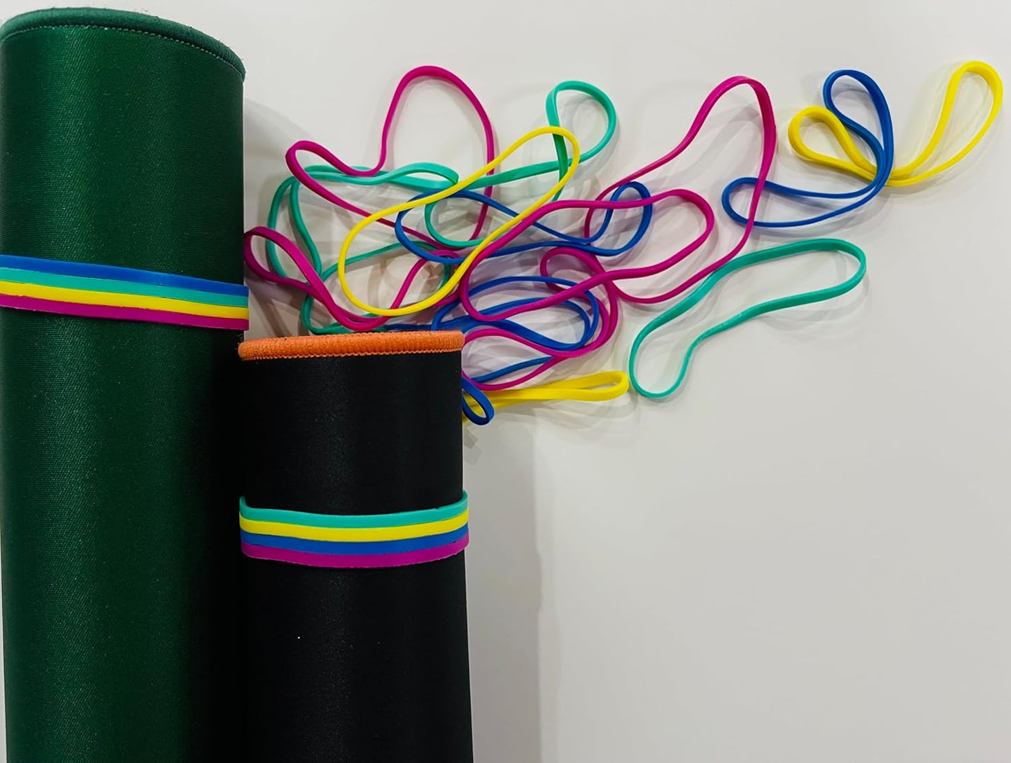 Rubber Bands, Size 64 (3 1/2" x 1/4"), Colorful Elastic Stretchable Non Latex Rubber Bands Rubber Band Bulk, Elastic Band Loops for File Folders Bank Paper Bills Money, General Purpose, 1/4 Pound Bag