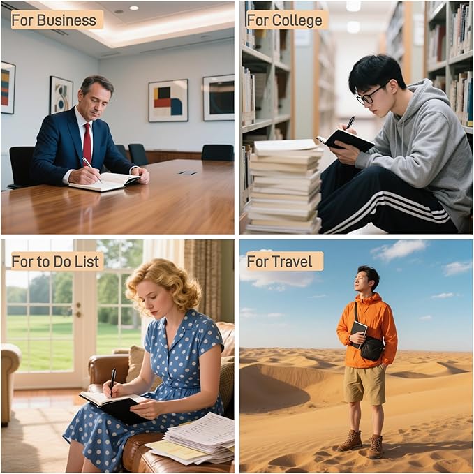 KaiRuiYing 3 Pack Lined Journal Notebooks for Work, 160 Pages, 5.5"x8.6", Hardcover, Colorful A5 Medium College Ruled, Journaling Notebooks for Notes-Taking, Fits for Office School Home