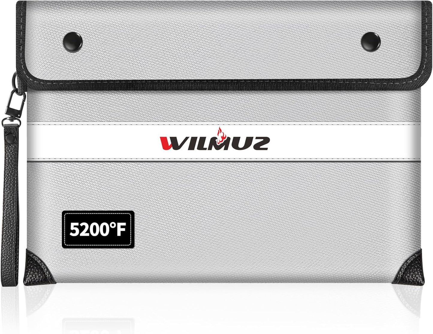 Fireproof Money Bag for Cash,Fireproof Document Bag 5200°F Heat Insulated,Safe Fireproof Storage Pouch with Zipper,8 Layers of Heat Insulated Materials,11 x 7.7 inch(Silvery)