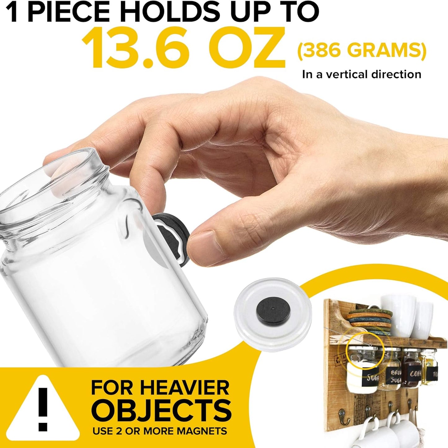 X-bet MAGNET 50 pcs, 1 Inch (25mm) - Round Disc Magnets for DIY, Craft Hobbies, Science & School Projects – Bulk lot of Tiny Ceramic Magnets