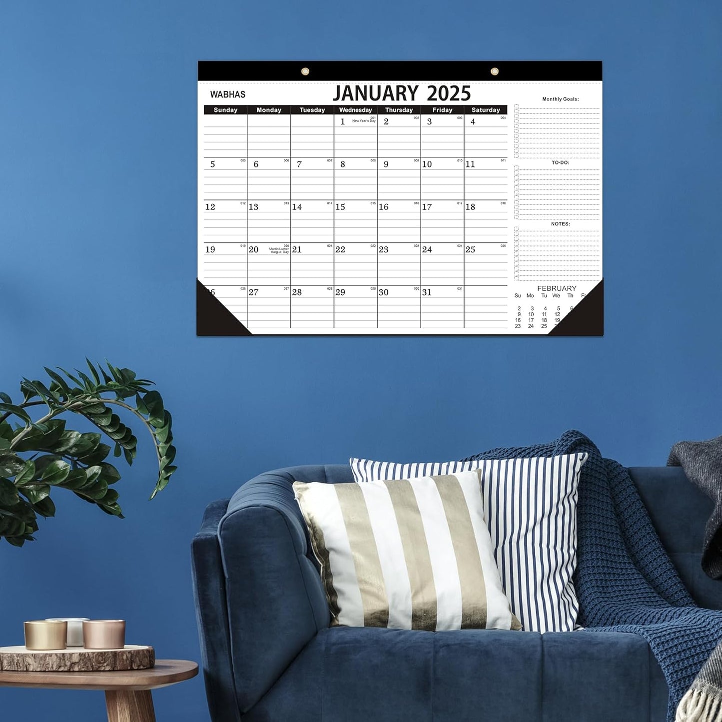 Desk Calendar 2025-2025 Calendar -18 Months-January 2025-June 2026,Desk Calendar 2025 with to-do List,Thick Paper,2025 Desk Calendar 17" x 12" For Planning Use for Home or Office.