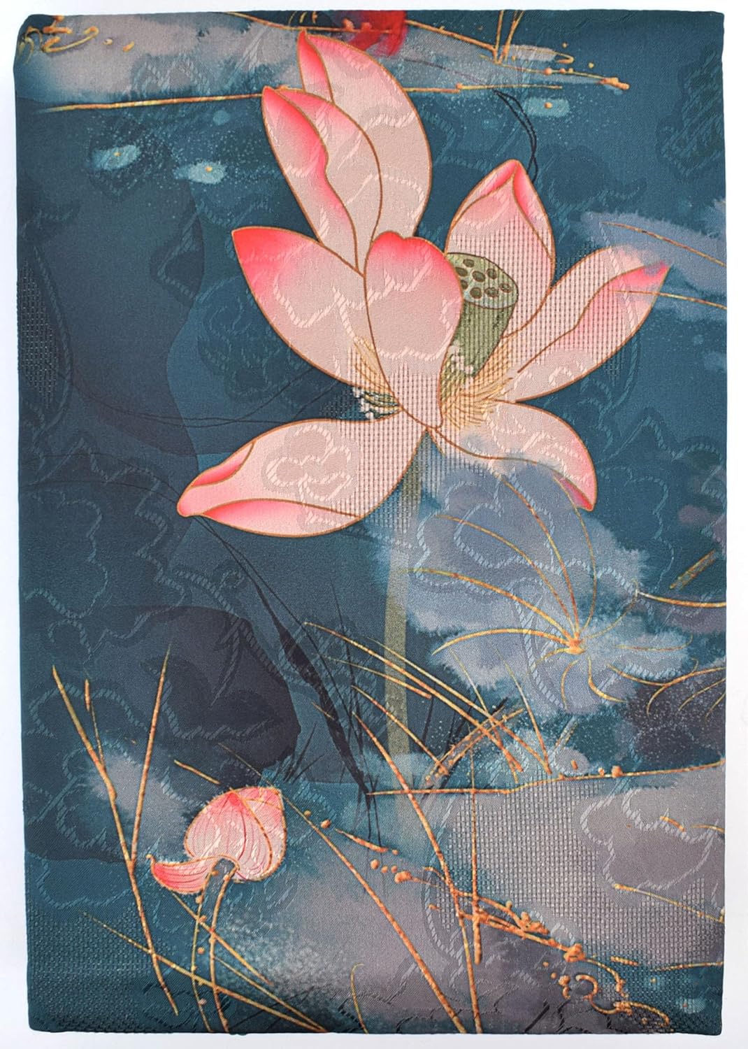 BLBMH Book Cover for Paperbacks- Adjustable Fabric BookJacket Cover Protector Fit for 5.5x8.5 inch Hardcover Softcover Book Novels Notebook Bible Book Lovers Gifts - Lotus 8.5in